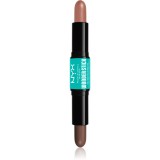 NYX Professional Makeup Wonder Stick Dual Face Lift baton pentru dublu contur culoare 03 Light Medium 2x4 g