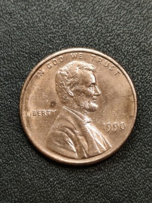 B 11 Moneda 1 Cent SUA 1990 foto