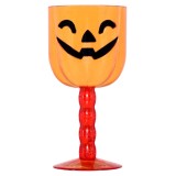 Pahar Halloween, Dovleac, Plastic, 8x18 cm
