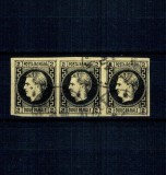 1867 - Carol I cu favoriți, 2 parale pe h&acirc;rtie subțire, triptic stampilat