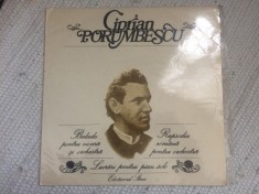 ciprian porumbescu balada pt vioara si orchestra rapsodia romana pt orchestra lucrari pt pian muzica clasica disc vinyl lp VG+
