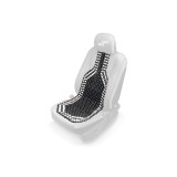 Cumpara ieftin Husa Auto cu Bile Masaj Lemn Amio Negru/Alb 128x38 cm - Confort si Relaxare in Calatorie
