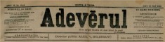 ziarul ADEVERUL / ADEVARUL DIN 1888 - 1950 FORMAT ELECTRONIC PDF