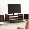 VidaXL Suport monitor, stejar maro, 50x27x20 cm, lemn prelucrat