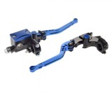 Set pompa frana + maneta ambreaj rabatabile, culoare albastru Cod Produs: MX_NEW CNC90011B