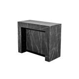 Masa extensibila Flat CUBISTO 5 in 1, capacitate maxima 12 persoane, pana 2600 mm, Marmura Neagra