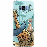 Husa silicon pentru Samsung S8, Children Drawings Elephants Giraffes Lions