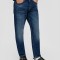 Blugi barbati, Shawn, cu talie medie, croiala Regular fit, Tapered Leg, Albastru inchis, W28 L32