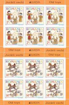 EUROPA 2015,JUCARII VECHI,MINICOLI DE 6,Lp.2063b,2015, MNH ** ROMANIA. foto