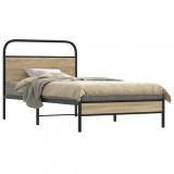 Cumpara ieftin Cadru de pat fără saltea 100x190 cm Stejar fumuriu