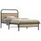 vidaXL Cadru de pat fără saltea 90x190cm Stejar fumuriu lemn prelucrat 4100348