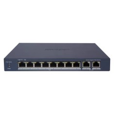 Switch 8 porturi PoE Gigabit, 2 porturi Gigabit, Smart Management - HIKVISION DS-3E1510P-EI