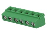 Regletă de conexiuni PCB 90&deg; 6 piste 5mm 13,5A