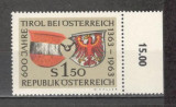 Austria.1963 600 ani realipirea regiunii Tirol MA.610, Nestampilat