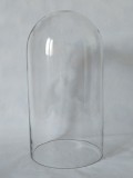 Antic Glob sau Fanal de cristal suflat, H 27cm