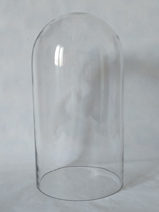 Antic Glob sau Fanal de cristal suflat, H 27cm