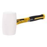 Ciocan de cauciuc alb 340 g cu maner din fibra de sticla Topmaster
