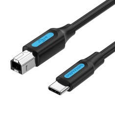 Cablu adaptor Vention, USB B (T) la USB-C (T), 1.5m, 480 Mbps, TPE, negru, &amp;quot;CQUBG&amp;quot; (timbru verde 0.18 lei) - 6922794756410 foto