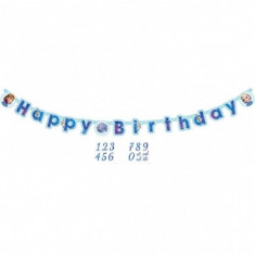 Banner personalizabil HAPPY BIRTHDAY Frozen 180x13cm foto