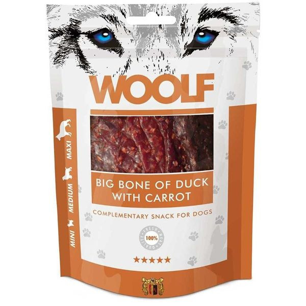 WOOLF Big Oase de rață cu morcov 100g