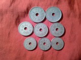 8 Monede 20 , 10 si 5 Bani 1906 cu si fara J ; 5 si 10 Bani 1905 ,cal.Buna