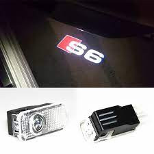 Set 2 Holograme LED cu LOGO AUDI S6 pentru Portiere foto