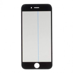 Geam iPhone 6s Cu Rama si Adeziv Sticker Negru foto