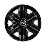 Set 4 Capace Roti R15 Fast Black Hyundai - Autohelix MSA, Accesorii Auto Jante Otel, Fixare Sigura, Design Modern