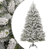 VidaXL Brad de Crăciun artificial cu balamale și zăpadă, 300 cm