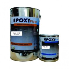 Vopsea Epoxidica Garaj Alba RAL 9016-Trafic Auto 5 Kg Epoxy Floor