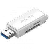 Cititor Card USB 3.0 UGREEN CM104, SD - microSD, Alb