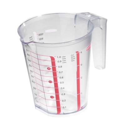 Cana gradata pentru masurare Curver, plastic, transparent, 1 litru foto