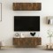 vidaXL Dulap TV de perete, 4 buc, stejar, 60x30x30 cm, lemn prelucrat