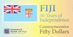 Bancnota Fiji 50 Dolari 2020 - PNew UNC ( polimer, comemorativa, in folder) foto