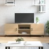 Comoda TV Gossi Stejar Sonoma 150 cm, lemn compozit, 4 compartimente, design modern