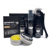 Set Premium Stimulare Crestere si Intretinere Barba |Sampon, Ulei Stimulant,Ulei Hidratant, Ceara si Rola Dermatologica|Ingrediente Naturale