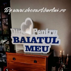 Formă polistiren pentru aranjamente florale &quot;Din inimă pentru băiatul meu&quot;