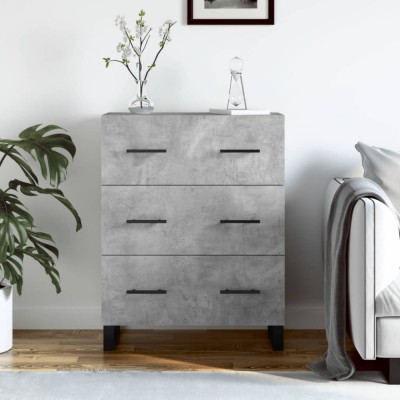 vidaXL Servantă, gri beton, 69,5x34x90 cm, lemn compozit 827880 foto