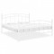vidaXL Cadru de pat, alb, 200 x 200 cm, metal