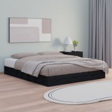 Cumpara ieftin Cadru de pat, negru, 200x200 cm, lemn masiv