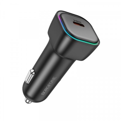 Incarcator Auto Borofone BZ28 Trophie, 30W, 3A, 1 x USB-C, Negru foto