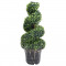 vidaXL Plantă artificială de cimișir cu ghiveci, verde, 89 cm, spirală