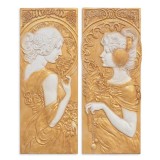 Set doua tablouri din rasini Mucha XZ-27, Alphonse Mucha