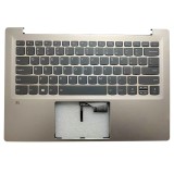 Carcasa superioara cu tastatura palmrest Laptop, Lenovo, IdeaPad 720S-14IKB Type 80XC, 81BD, 5CB0N79704, AM1YA000500, aurie, iluminata, layout US