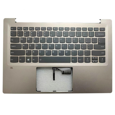 Carcasa superioara cu tastatura palmrest Laptop, Lenovo, IdeaPad 720S-14IKB Type 80XC, 81BD, 5CB0N79704, AM1YA000500, aurie, iluminata, layout US foto