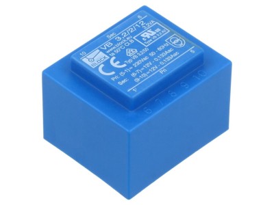 Transformator &amp;icirc;ncapsulat 230VAC 12V 3,2VA foto