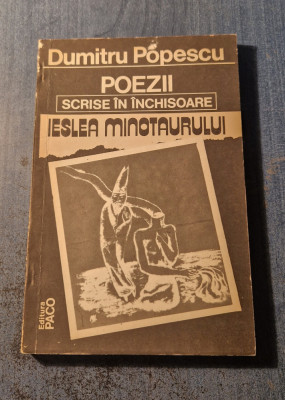 Poezii scrise in inchisoare Ieslea minotaurului Dumitru Popescu cu autograf foto