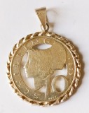 MEDALION EXECUTAT CU MAIESTRIE DIN MONEDA DE 10 SCHILLING AUSTRIA ARGINT ( CITITI DESCRIEREA )