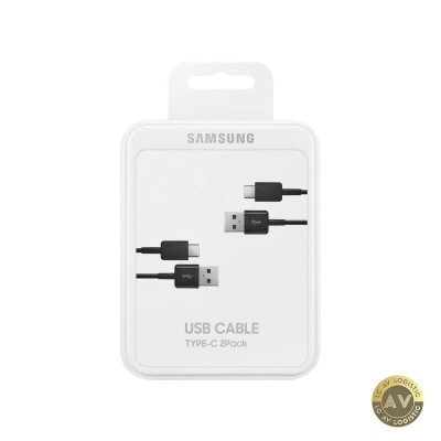 Cablu Date si Incarcare USB-A - USB-C Samsung 2-Pack 25W 1.5m Negru EP-DG930MBEGWW foto
