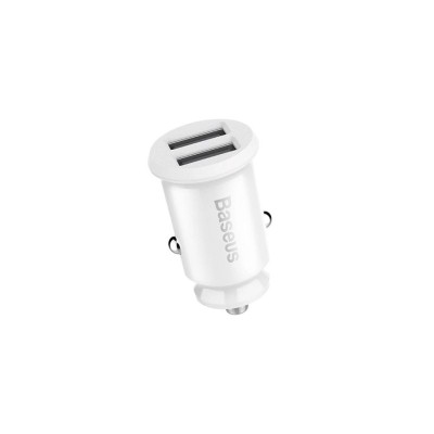 Incarcator auto USB Baseus, 5V, 3.1A, alb, CCALL-ML02 foto